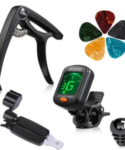 9 Piece Guitar Accessories Set with Guitar Tuner and Capo