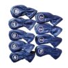 9 Piece Soft PU Leather Golf Iron Headcovers Golf Club Protector - Blue