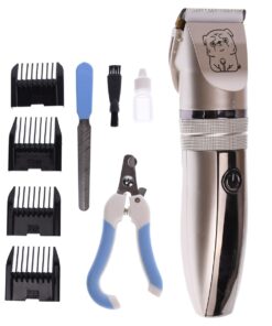 9 Piece Surker-SK600 Wireless Rechargeable Dog & Cat Hair Clipper