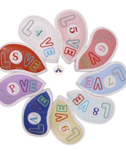 9 Pieces/Set Embroidery Soft PU Leather Cute Golf Iron Head Covers Set