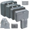 9 Pieces/Set Luggage Suitcase Packing Cubes Organizers for Travel - Grey