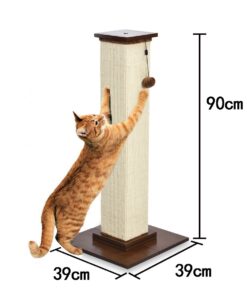 90cm Cat Scratching Post with Durable Sisal Rope and Stable Base