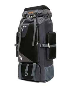 90L Large Capacity Waterproof Outdoor Sport Hiking Backpack - Black