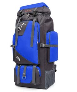 90L Large Capacity Waterproof Outdoor Sport Hiking Backpack - Blue