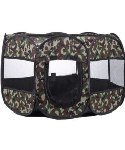 91x91x58cm Foldable Pet Playpen for Puppies/Dogs/Cats/Rabbits - Green