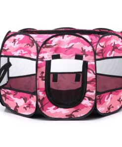 91x91x58cm Foldable Pet Playpen for Puppies/Dogs/Cats/Rabbits - Pink