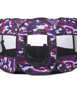 91x91x58cm Foldable Pet Playpen for Puppies/Dogs/Cats/Rabbits - Purple