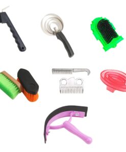 9Pcs Horse Brush Sets for Grooming with Bag, Horse Comb, Horse Bath Brush