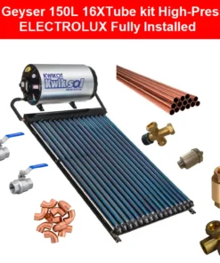 Solar Geyser 150L 16XTube kit High-Pressure Kwikot Fully Installed by Juspropa