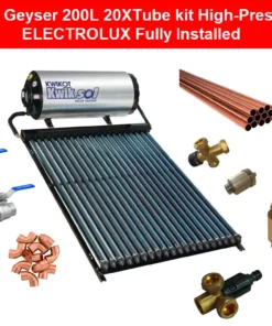Solar Geyser 200L 20XTube kit High-Pressure Kwikot Fully Installed by Juspropa