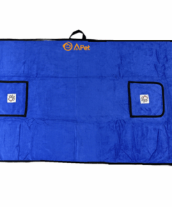 A-PET Large Pet Towel Super Absorbent Microfibre with 2 Hand Pockets