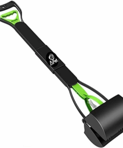 A-PET Pooper Scooper Extra Long Handle 80cm Foldable Portable Storable - Green