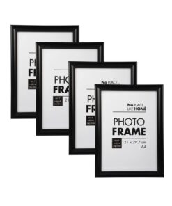 A4 Black Picture Frames for Photo & Certificate - 21 x 29.7cm (Pack of 12)