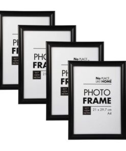 A4 Black Picture Frames for Photo & Certificate - 21 x 29.7cm (Pack of 24)