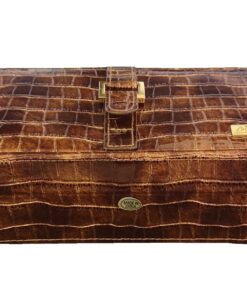 AB Collezioni Epoque Ladies Girls Jewellery Travel Case Box with Mirror - Brown