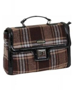 AB Collezioni Womens Ladies Kerr Fabric Handbag Hand Bag - Tartan