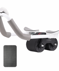 Ab Roller Wheel Abdominal Wheel Core Workout Automatic Rebound Core Trainer - Black