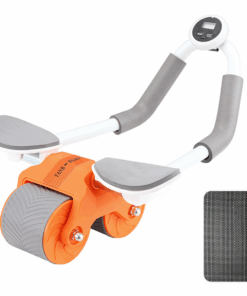 Ab Roller Wheel Abdominal Wheel Core Workout Automatic Rebound Core Trainer - Orange