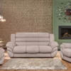 Abby 3 Piece Lounge Suite in Fabric, Beige