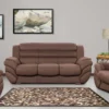 Abby 3 Piece Lounge Suite in Fabric , Choc