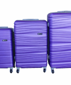 ABS 3-Piece Luggage Set - Purple, Lightweight, Hardshell and Spinner Wheels