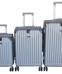 ABS Hardshell Lightweight Durable Spinner Wheels Luggage Set - Silver - 3 Piece
