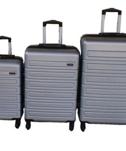 ABS HardShell Spinner Wheels Telescoping Handle Luggage Set - Silver - 3-Piece
