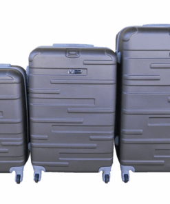 ABS Luggage Set - Spinner Suitcases with Locks, 360 Wheels - 3-Piece - Brown