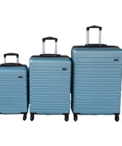 ABS Spinner Wheel Lock&Telescopic Handle Luggage Set - Light Blue - 3-Piece
