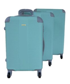 Ace - 3 Piece Quality Hard Outer Shell Protected Luggage Set - Sky Blue