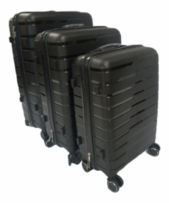 Acesa Hard Shell Elite Suitcase Set 3 Piece - Black