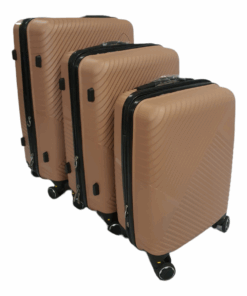Acesa Hard Shell Wave Elite Suitcase Set 3 Piece - Beige