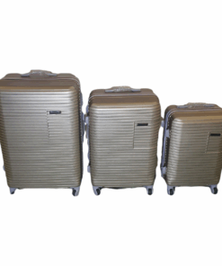 Acesa - Premium 3 Piece Hard Outer Shell Suitcase Avi Set - Brown