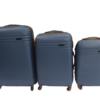 Acesa - Quality 3 Piece Lightweight Exo Travel Luggage Suitcase Set - Blue