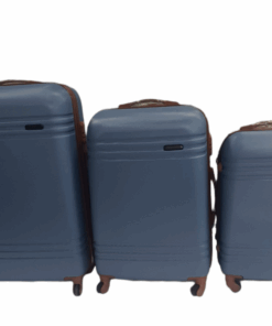 Acesa - Quality 3 Piece Lightweight Exo Travel Luggage Suitcase Set - Blue