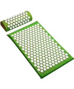 Acupressure Cushion Massage Yoga Mat and Pillow Set - Grass Green
