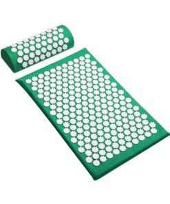 Acupressure Cushion Massage Yoga Mat and Pillow Set - Green