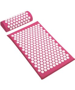 Acupressure Cushion Massage Yoga Mat and Pillow Set - Pink