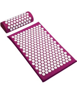 Acupressure Cushion Massage Yoga Mat and Pillow Set - Purple