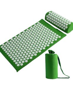 Acupressure Mat & Pillow Set for Relieve Back Body Pain - Green
