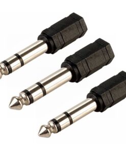 Adapter 6.5mm plug to 3.5mm Stereo Socket - Pack of 3