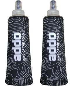 Addo Elite Runners Silicone Water Bottle Twin Pack - 250ml - Black