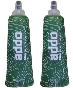 Addo Elite Runners Silicone Water Bottle Twin Pack - 250ml - Green