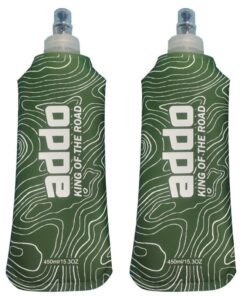 Addo Elite Runners Silicone Water Bottle Twin Pack - 450ml - Green