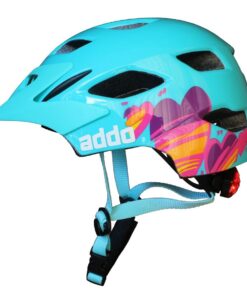 Addo Joytrack Downshell Youth Bicycle Helmet with Rear Light - Light Blue