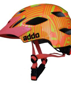 Addo Joytrack Downshell Youth Bicycle Helmet with Rear Light - Orange Seeker