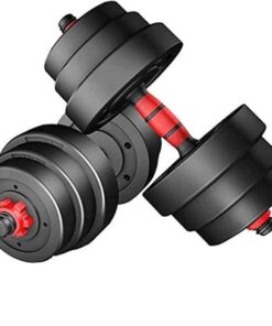 Adjustable 2 in 1 Dumbbell Set With Extension Bar - 40kg