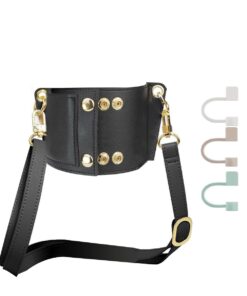 Adjustable 30-40OZ PU Coffee Mug Carrier with 3 Silicone Straw Tip Cover