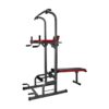 Adjustable All-in-One Pull-Up Bar Tower Dip Station With Foldable Bench Bar