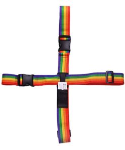 Adjustable Cross Luggage Strap Travel Suitcase Packing Belt-Rainbow